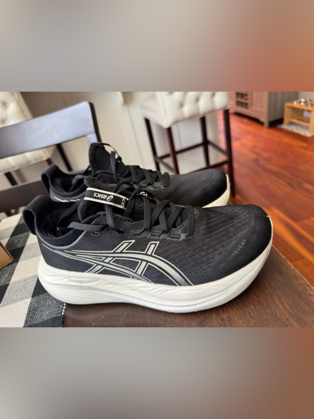 ASICS Women’s Black and White Athletic Running Shoes